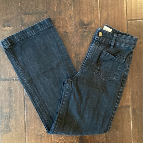 Sezane 70’s Trouser Black High-Waisted Flare Jeans - Picture 9 of 9